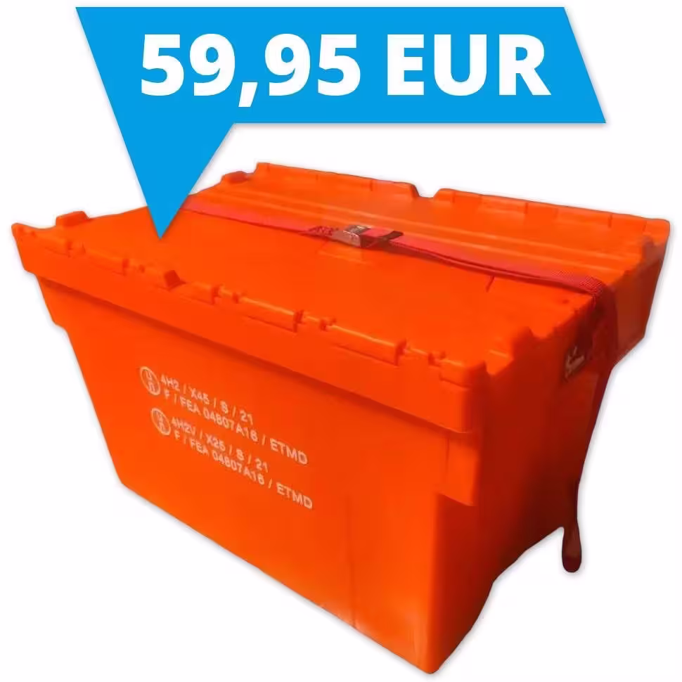 Spezialbox für den Versand von UL-Rettungsgeräten